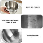 Linkidea 316 Stainless Steel Inner Pot Replacement Compatible with Zojirushi NHS-10 Rice Cooker, 6-Cup Cooking Bowl with Glass Lid, No Coating, Dishwasher Safe