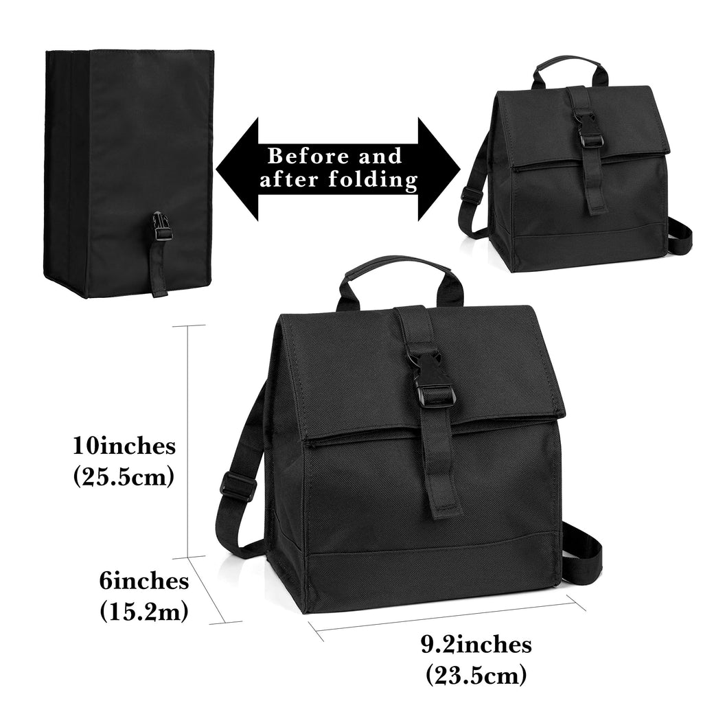 Linkidea Carrying Bag for Electric Heated Lunch Box, Compatible with Crock Pot 28oz, DUPASU 60.8oz, LUNCHEAZE 0.9L, Cordless 1.2L, 1.6L, Aotto 32oz Electric Heated Lunch Box (Black)