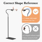 Linkidea Lazy Hair Dryer Stand, 360 Degree Rotating Blow Dryer Holder Hands-Free, Adjustable Height Hair Blower Rack with Heavy Base for Home Salon, Lengthen