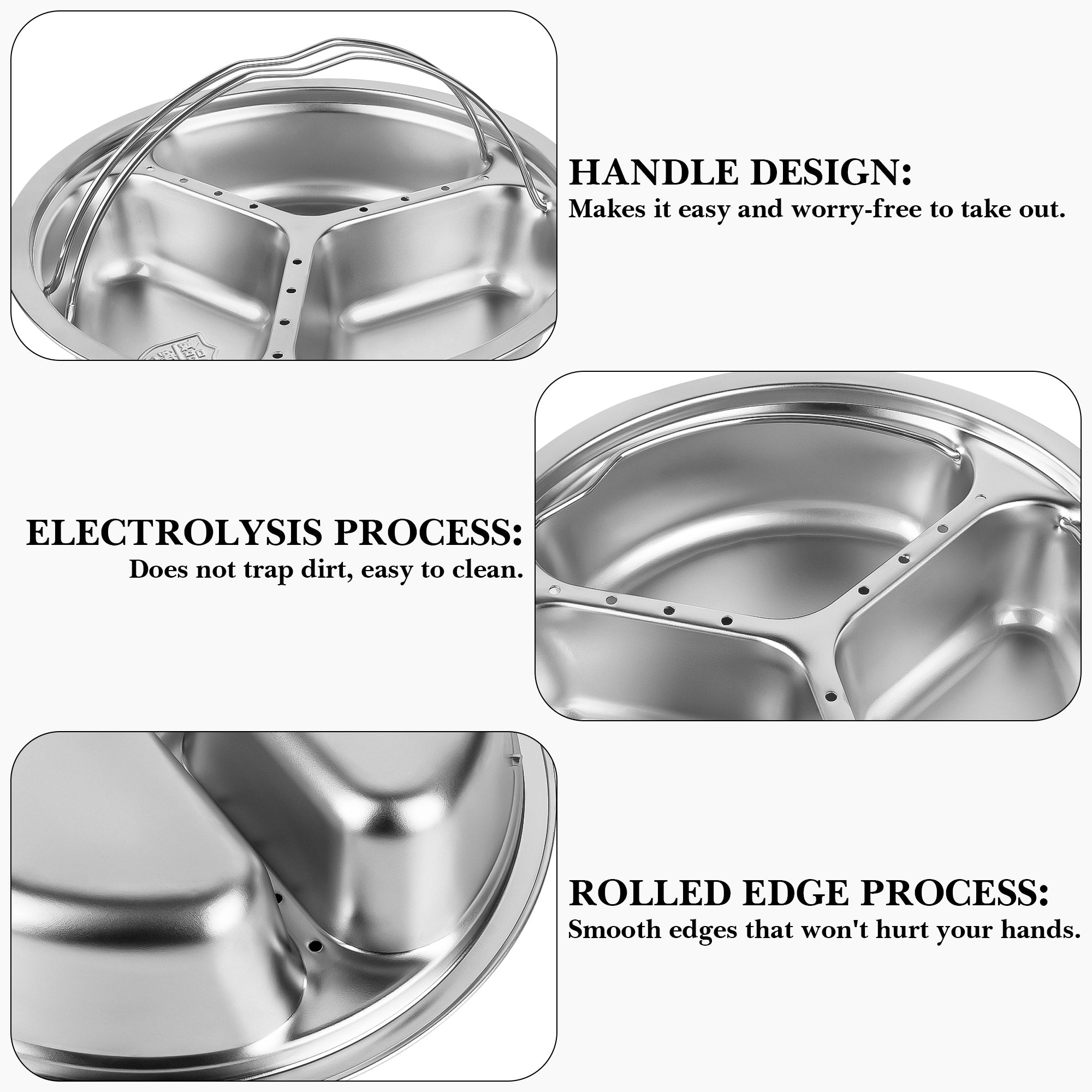 Linkidea 304 Stainless Steel Rice Cooker Steamer Tray, Easy to Clean Food Steamer Insert for Universal, Compatible with Tiger Model JBV A10U, S10U, Zojirushi NS-WAC10 5.5cup, Aroma ARC-6106