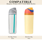 Linkidea Water Bottle Carrier with Strap Compatible with Kids FreeSip 16oz, Owala FreeSip Tritan 25oz, Neoprene Waterbottle Sling Bag Holder, Shoulder Strap, Off White