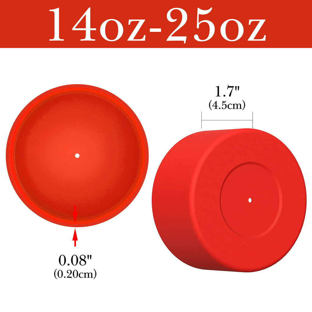 Linkidea 2 Pack Water Bottle Boot Compatible with CamelBak Eddy+20oz/25oz, Chute Mag 20oz/25oz, Carry Cap, Silicone Anti-Slip Bottle Bottom Bumper Protector (Red)