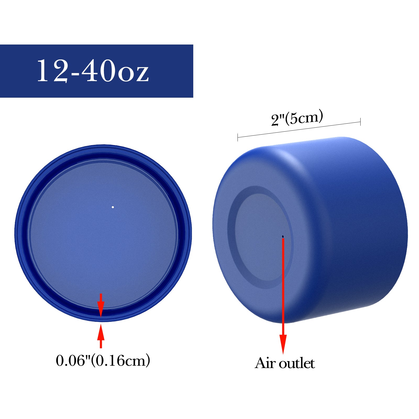 Linkidea 2 Pack Water Bottle Boot Compatible with Stanley Quencher H2.0 20oz/30oz/40oz, IceFlow Flip 20oz/30oz, Silicone Water Bottle Bottom Sleeve Cover Bumper Protector (Cobalt)