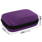 Linkidea Small Hard Case Battery Organizer Storage Box, Portable Holder and Carrying Container for 32 AA AAA Cells, Compact Travel Storage Case (Purple)