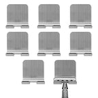 Linkidea 8 Pack Stainless Steel Shower Razor Holder Wall Mount, Self-Adhesive No-Drill Bathroom Shaver Hooks for Vikings Blade & Merkur Safety Razors (Silver)