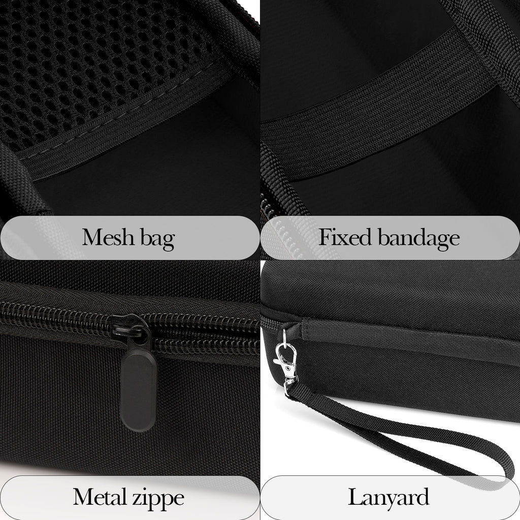 Linkidea Hard Shell Electric Shaver Travel Case, Compatible with Philips 2400, 3900, 7000, Trimmer Accessory Organizer Bag (Black)