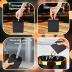 Linkidea Large Stainless Steel Outdoor Ashtray with Windproof Lid, Smokeless Cigarette Holder for Patio, Bar, Office and Home (Black)