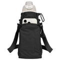 Linkidea Water Bottle Carrier with Strap Compatible with Owala FreeSip 24oz/32oz, IRON FLASK Wide Mouth 32oz, Bottle Shoulder Strap Bag Holder with Phone Pocket (Black)