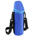Linkidea Plastic Bottled Water Carrier with Shoulder Strap Compatible with Smartwater, Propel 20/24 Fl Oz, Insulated Neoprene Disposable Water Bottle Sling Bag Holder (1 Pack / Blue)