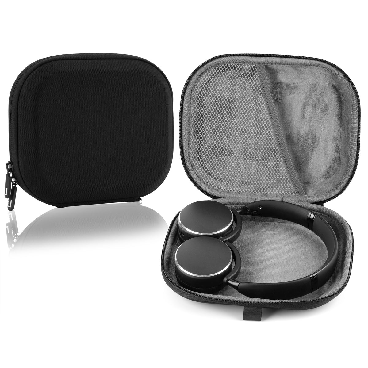 Linkidea Headphones Carrying Case Compatible with AKG Y500, Y50BT, Sony WH-CH520, Philips TAUH202BK Case, Protective Hard Shell Travel Bag with Cable, Charger Storage (Black)