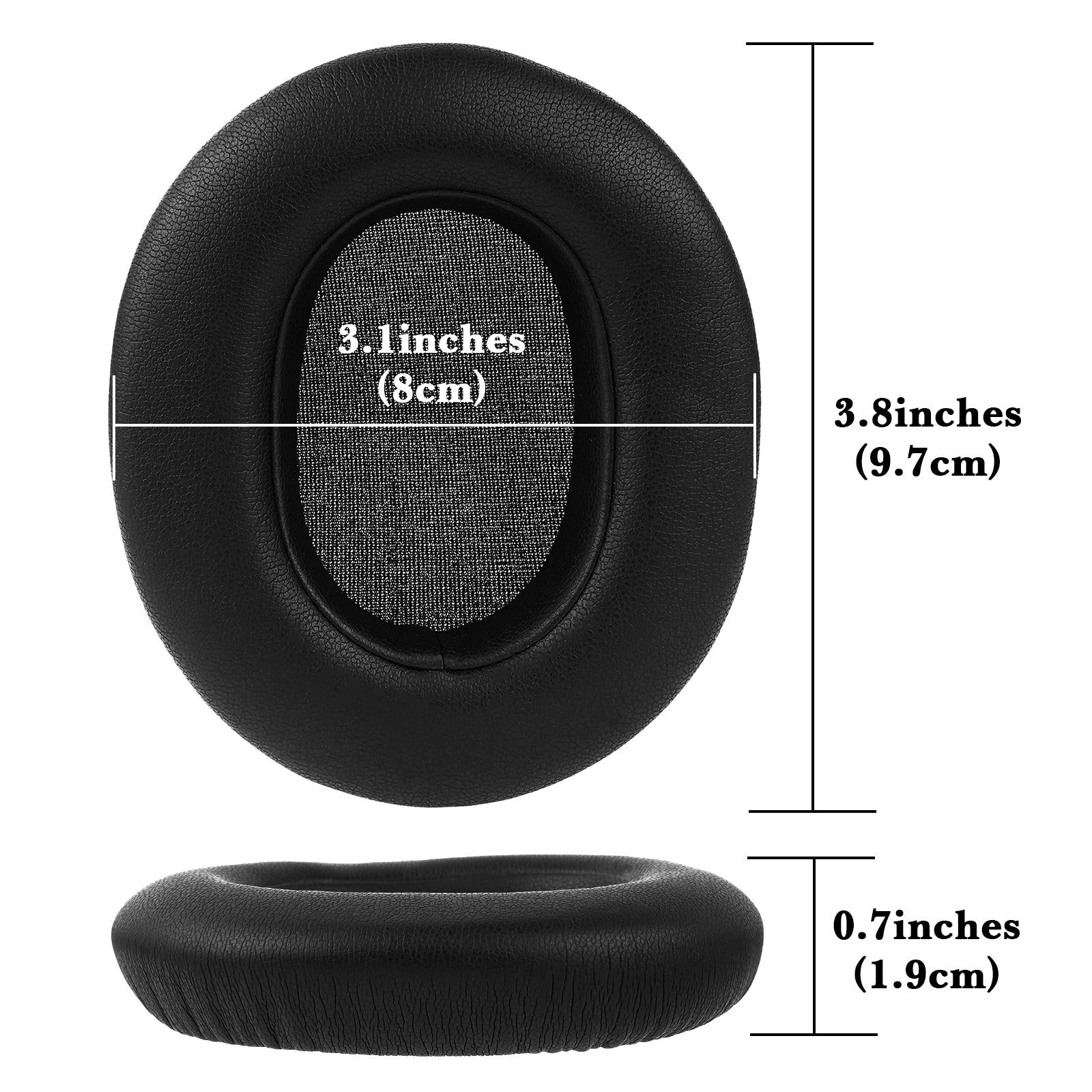 Linkidea Replacement Ear Pads for Meze 99 Classics, Meze 99 Neo Headphones, Ear Cushions (Protein Leather/Black)
