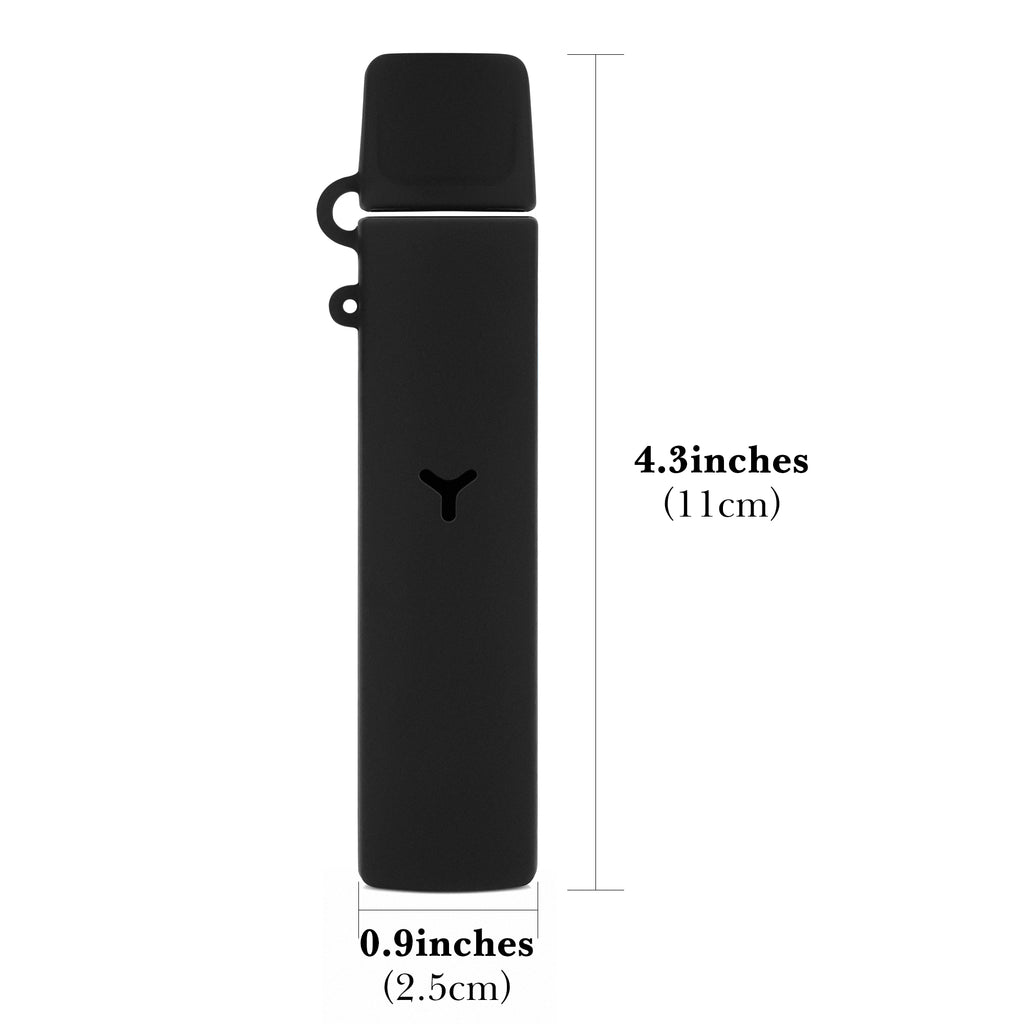 Linkidea 2 Pack Silicone Case with Cap for Series 2 (Zero 2) Slim Devices, Portable Protective Sleeve Cover for Gen 2 350mAh Handheld Stick Accessories (Black)