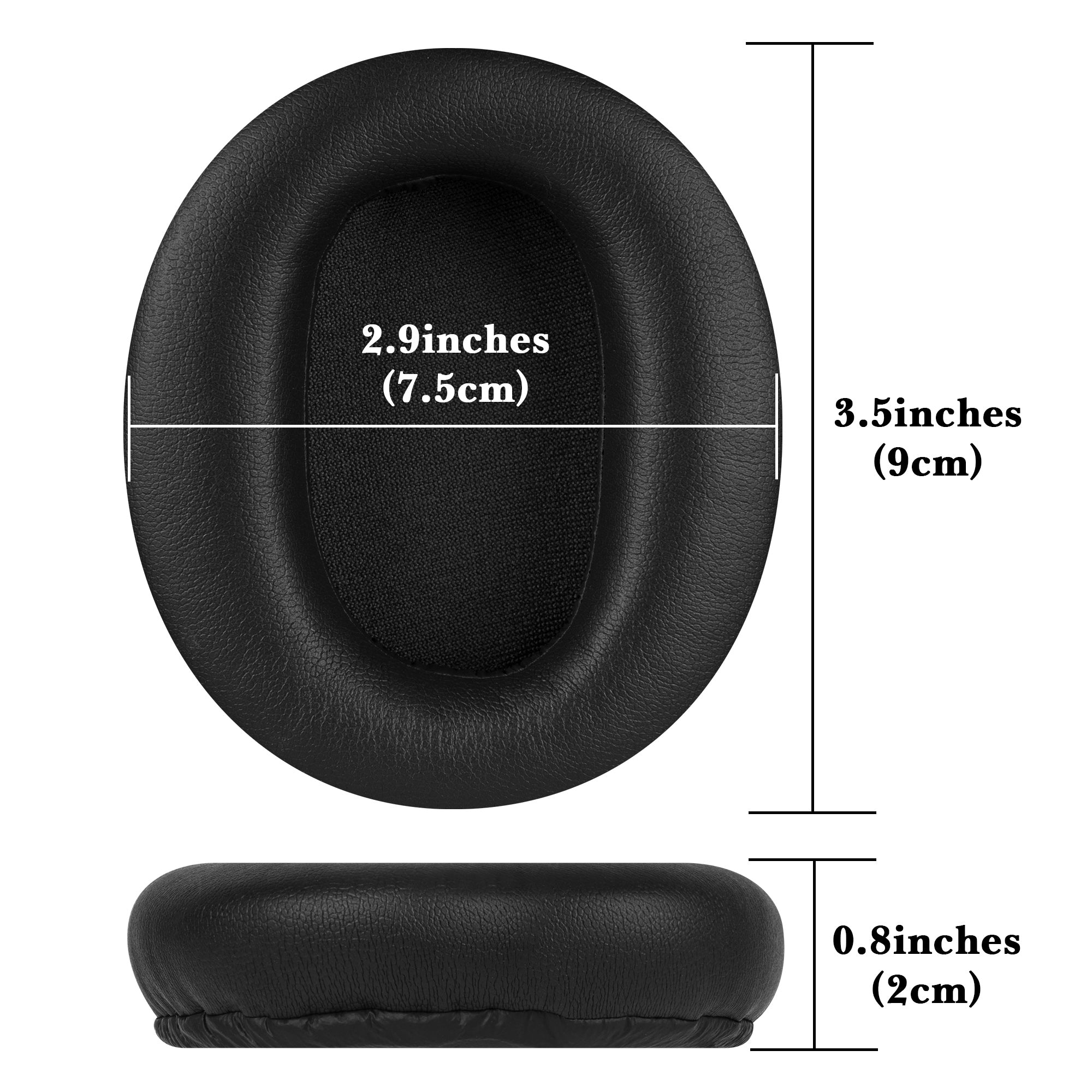 Linkidea Replacement Ear Pads for Sony WH-CH700N, WH-CH710N, WH-CH720N Headphones Ear Cushions, Headset Earpads (Black)