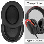 Linkidea Replacement Ear Pads for HyperX Cloud II/ Cloud III/ Mix/ Alpha/ Cloud Flight/ Stinger 2 Headphones, Headset Earpads (Protein Leather / Black)