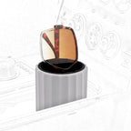 Car Cup Holder Sunglasses Stand, Extra Large Grey Soft Silicone Eyewear Organizer with Plush Lined, Sun Shades Easy Access Storage, Scratch Protection