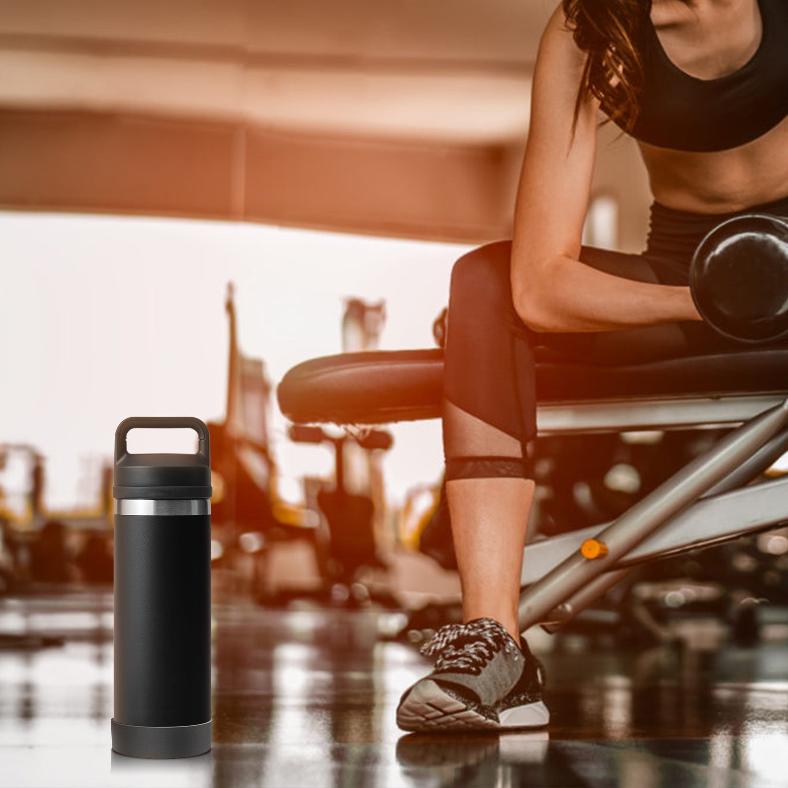 Linkidea 2 Pack Water Bottle Boot Compatible with YETI Rambler Jr. Kids 12oz, Rambler Bottle 12oz/18oz, Yonder 20oz, Silicone Anti-Slip Bottle Bottom Bumper Protector (Black)