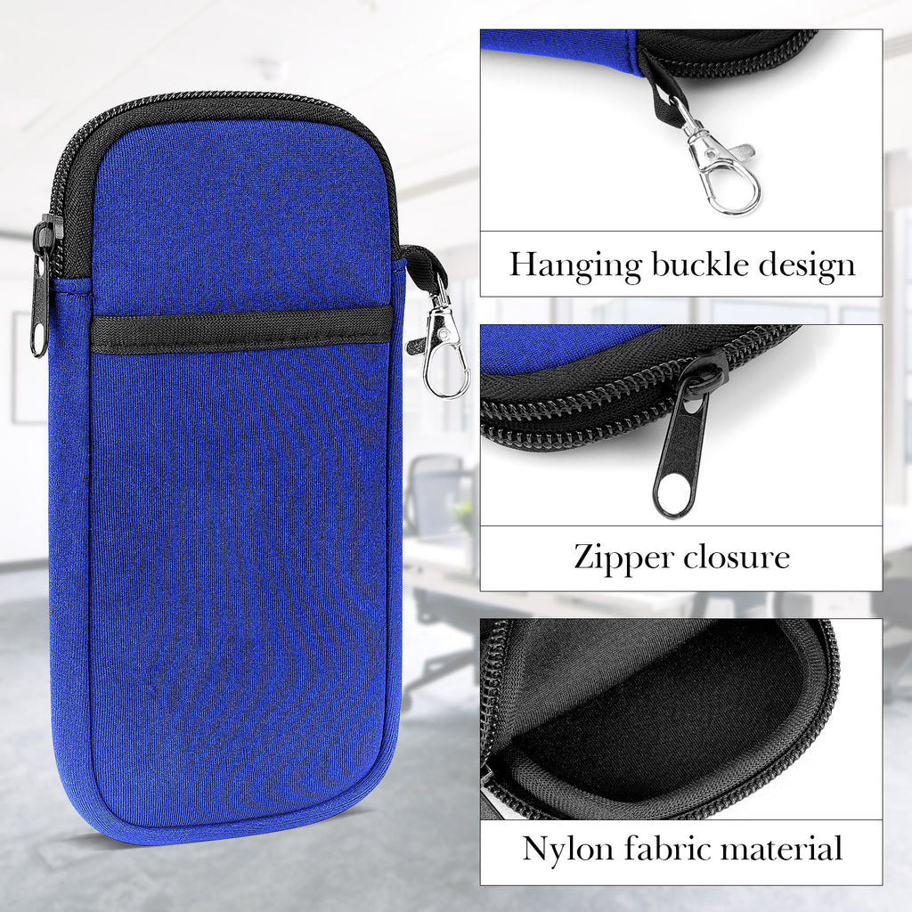 Linkidea Oversized Sunglasses Case 2 Pack, Large Frame Glasses Case for Sunglasses, Eyeglasses Travel Bag Compatible with QUAY NIGHTFALL/HIGH KEY TWIST Ray-Ban Aviator Max (Blue)