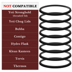Linkidea 8 Pack Water Bottle Gasket Replacement Compatible with YETI Tumbler 30oz, Cup 26oz/30oz, Silicone O Ring Leak Proof Rubber Seal with Tweezer