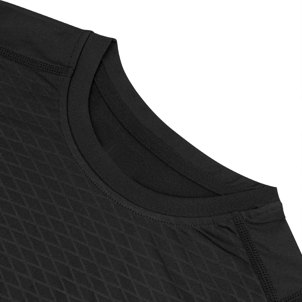 Soccer Compression Shirt for Kids, Breathable Moisture Wicking Long Sleeve Undershirt, Athletic Performance Base Layer Cold Weather Shirts for Child Age 14 - 15 (Black, Size L)