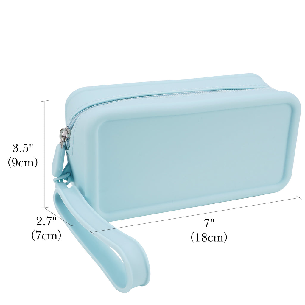 Linkidea Silicone Epilator Travel Case, Protective Storage for Bikini Trimmer, Compatible with Braun Silk-épil 9 & 7 Series (Blue/Case Only)