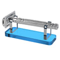 Linkidea Acrylic Men's Razor Stand Holder, Stable Storage Bracket Bathroom Countertop Organizer, Easy Clean, Compatible with Viking Blade the Chieftain, Henson, Gillette King C. (Blue)