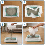10 Pack Cat Litter Sifting Liners with Built-In Mesh Filter, Tear-Resistant Disposable Litter Box Bags, Easy Clean Liners for Open, Covered and Drawer Litter Boxes
