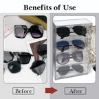 Acrylic Sunglasses Organizer for Extra Large Sunglasses, Glasses Holder Sunglass Display Stand with 4 Drawers, Sun Glasses Storage Compatible with Gucci GG0876S GG0875S GG1020S