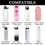 Linkidea Water Bottle Carrier with Strap Compatible with CamelBak Chute Mag 50oz, Sports Waterbottle Sling Bag Holder with Side Pocket, Shoulder Strap with Phone Pocket, Black