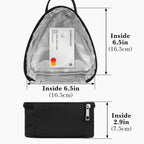 Linkidea Medium Reusable Lunch Bag, Insulated Snack Pouch, Leakproof Food Storage Bag for Sandwiches, Snacks and Fruits, Compact Lunch Tote for Daily Use (Black)