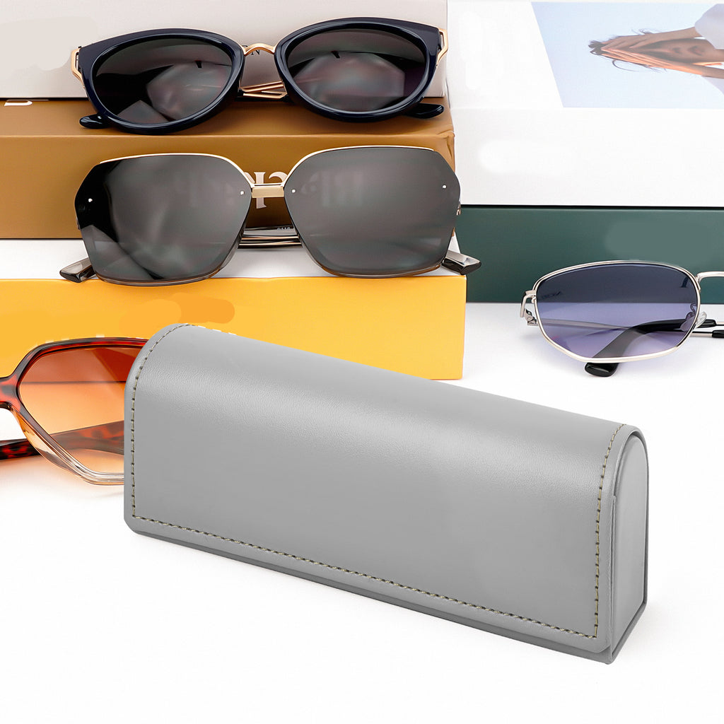 Linkidea Oversized Sunglasses Case, Large Frame Glasses Case for Sunglasses, Eyeglasses Travel Bag Compatible with Persol Rectangle/Aviator Ray-Ban Caravan Reverse Square (Grey)