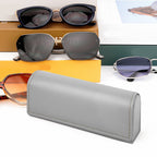 Linkidea Oversized Sunglasses Case, Large Frame Glasses Case for Sunglasses, Eyeglasses Travel Bag Compatible with Persol Rectangle/Aviator Ray-Ban Caravan Reverse Square (Grey)