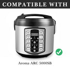Linkidea Stainless Steel Rice Cooker Inner Pot Compatible with Aroma ARC-5000SB, No-Coating Replacement Bowl, Dishwasher Safe