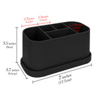 Linkidea Electric Toothbrush Holder, Silicone Tooth Brush Stand, Countertop 5 Slots Electric Toothbrush Holder Organizer Compatible with Oral-B DB4010, Pro 100 CrossAction, Spinbrush Pro (Black)