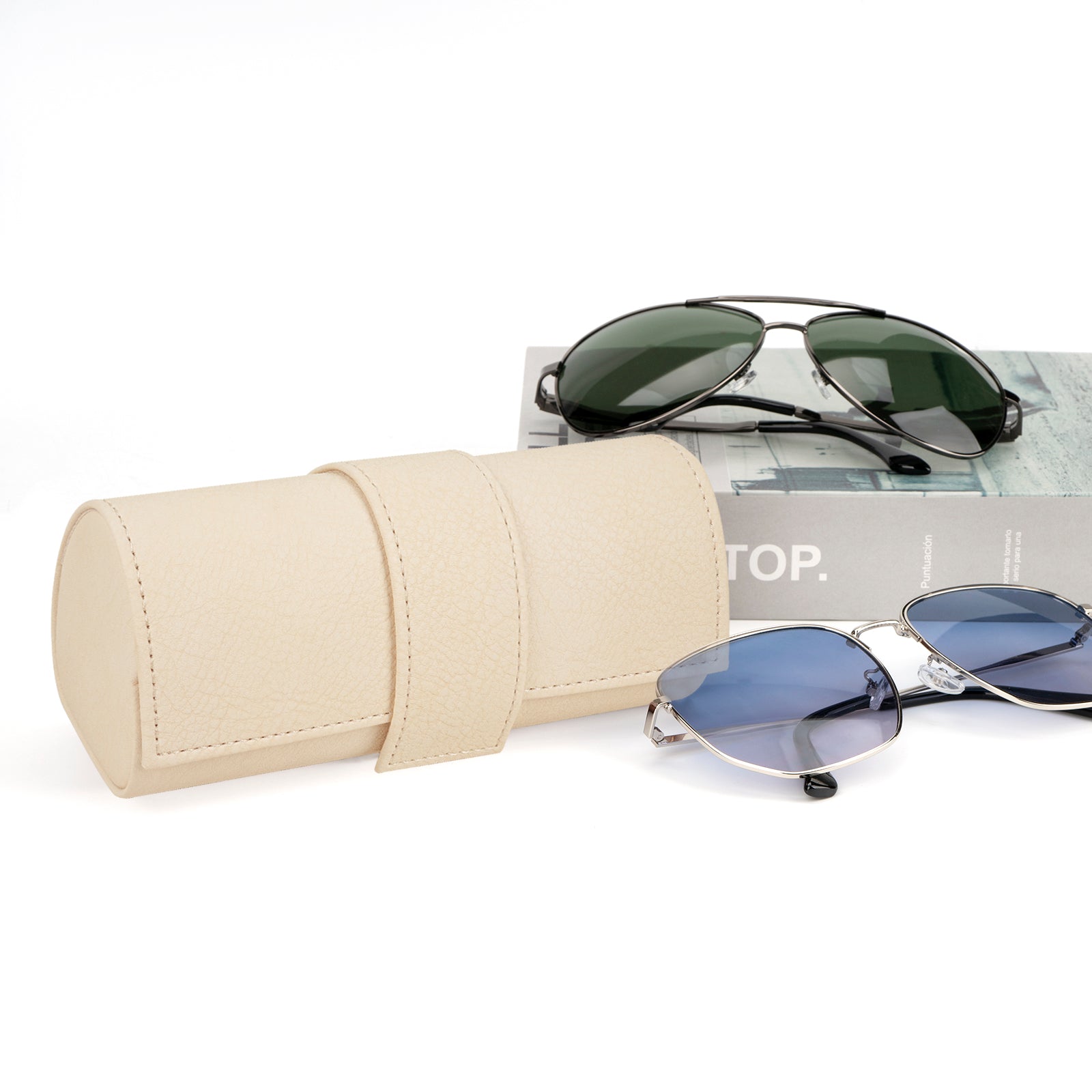 Extra Large Hard Shell Sunglasses Case, Oversized Sun Glasses Storage Organizer Compatible with DIOR Diorbay S1U Prada PR 59WS PR 63XS Versace VE2251 VE2252 VE2150Q VE2233 (XXL / White)