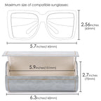 Extra Large Hard Shell Sunglasses Case, Oversized Sun Glasses Storage Organizer Compatible with RayBan RB8097 RB8089 RB4098 Persol PO3352S PO3328S PO3311S (XL / Grey)