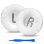 Linkidea Replacement Ear Pads for JBL JR300/ 300BT, T 450BT/ 500BT, Tune 500, Tune 500BT, Tune 510BT, Tune 520BT Headphones Ear Cushions, Headset Earpads (Leatherette / White)