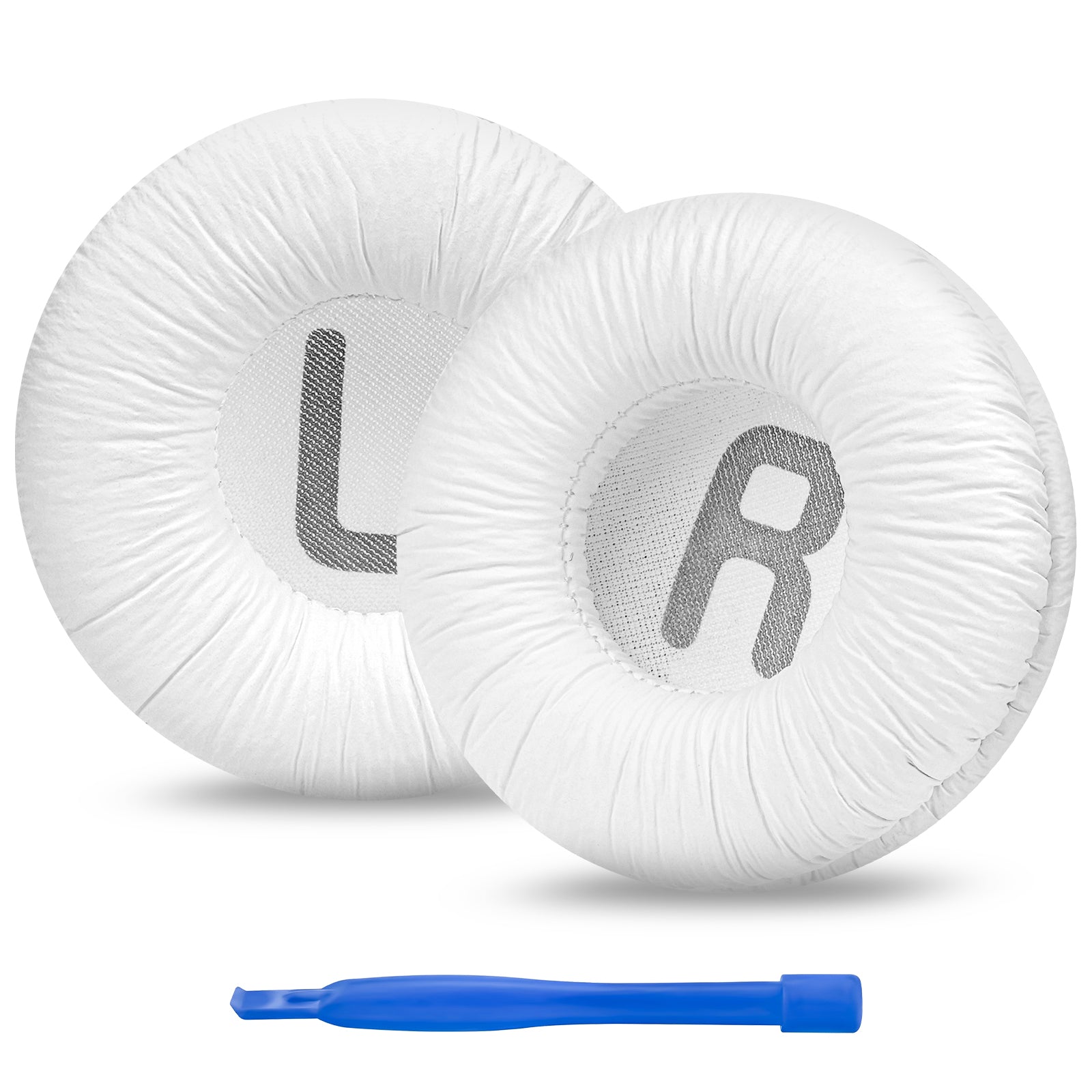 Linkidea Replacement Ear Pads for JBL JR300/ 300BT, T 450BT/ 500BT, Tune 500, Tune 500BT, Tune 510BT, Tune 520BT Headphones Ear Cushions, Headset Earpads (Leatherette / White)