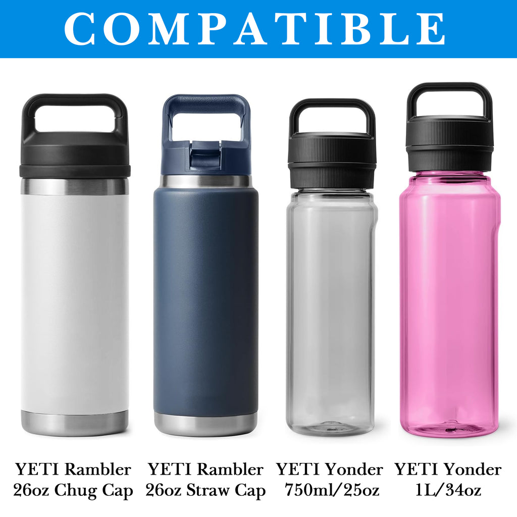 Linkidea Water Bottle Carrier with Shoulder Strap Compatible with YETI Rambler Bottle 26oz, Yonder 25oz, Waterbottle Sling Bag Holder with Mesh Phone Pocket, Blue