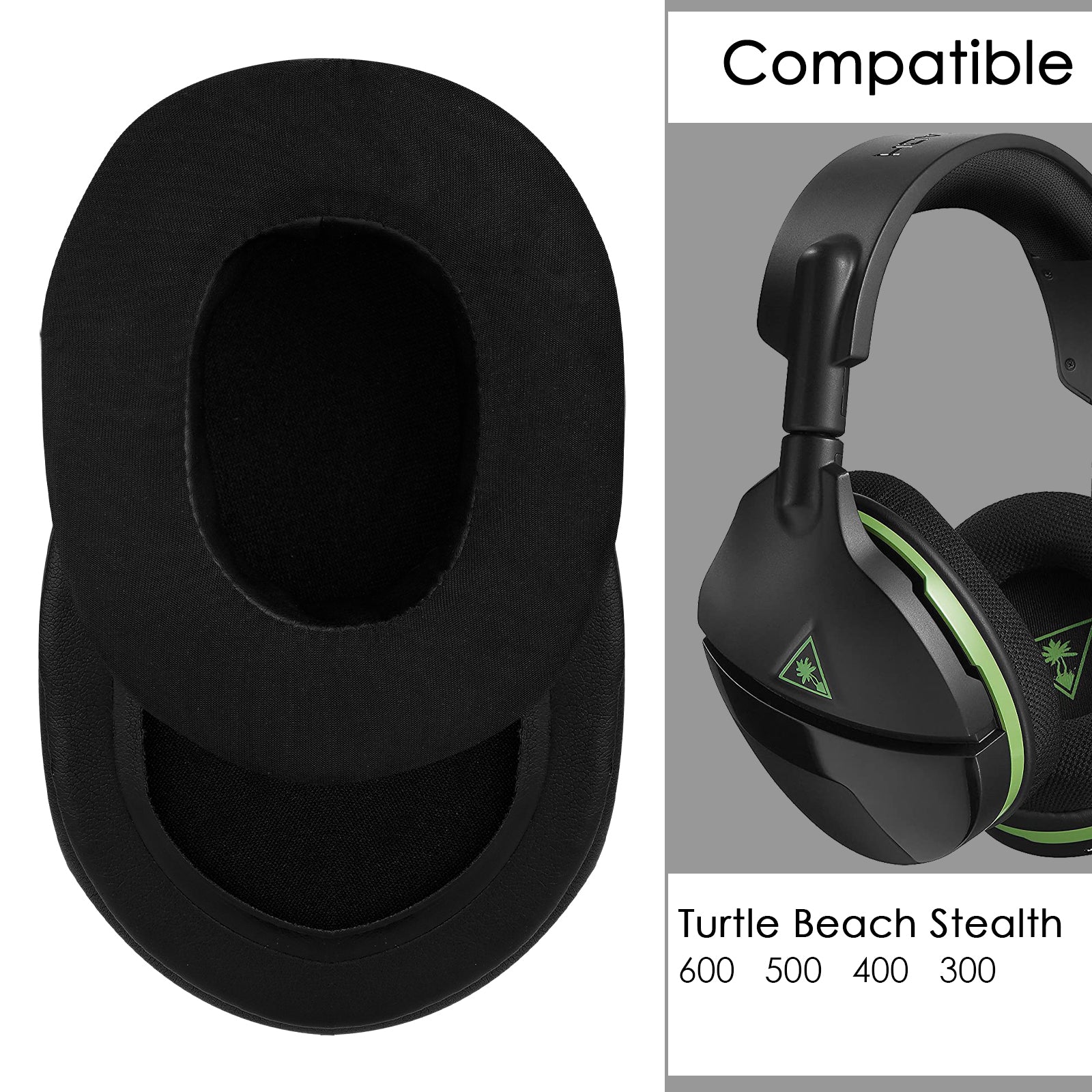 LinkIdea Replacement Ear Pads for Turtle Beach Stealth 600/ 500/ 400/ 300 Headphones, Ear Cushions ( Cooling-Gel / Black )