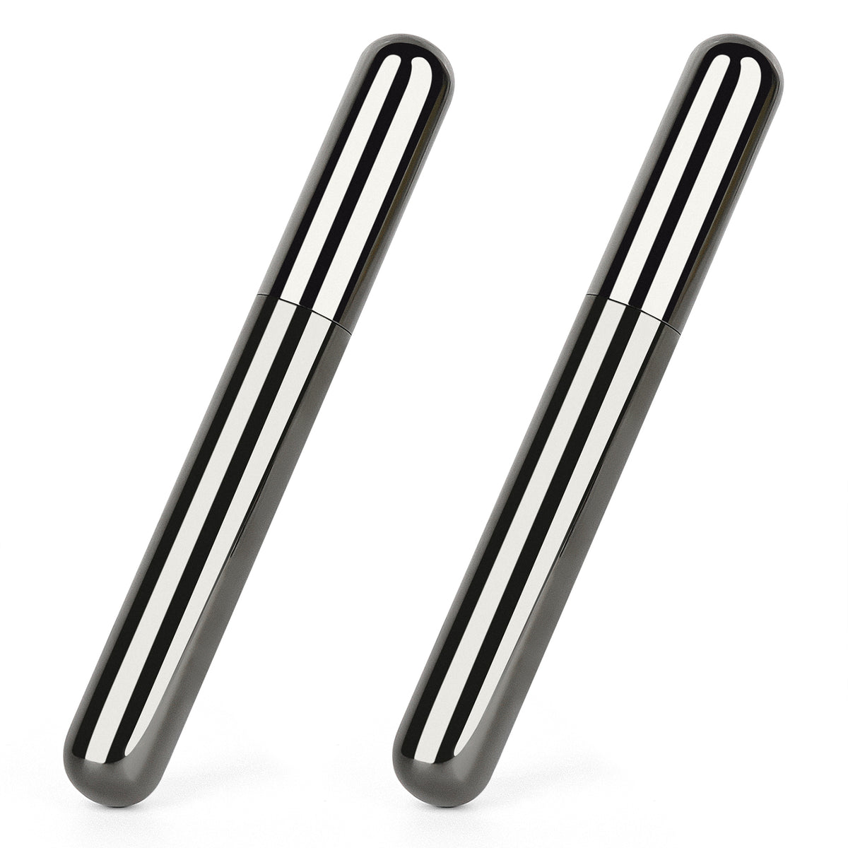 Linkidea 2 Pack Stainless Steel Cigar Tubes for Up to 46 Ring Gauge Cigars, Portable Travel Cigar Case Holder for Men (Black)