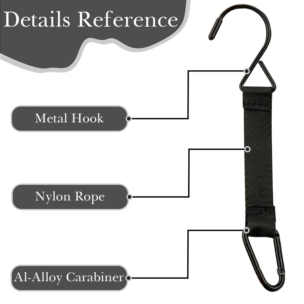 Linkidea 2 Pack Fence Hooks for Squeeze Sport Water Bottle, Compatible with Gatorade 30oz/32oz Plastic Squeeze, S-Shaped Hook Hanger with Bottle Ring for Outdoor (Black)
