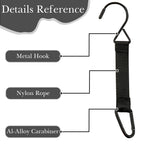 Linkidea 2 Pack Fence Hooks for Squeeze Sport Water Bottle, Compatible with Gatorade 30oz/32oz Plastic Squeeze, S-Shaped Hook Hanger with Bottle Ring for Outdoor (Black)