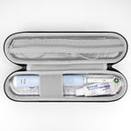 Linkidea Electric Toothbrush and Toothpaste Travel Case with Ventilation and Pocket for Charger, Compatible with Oral-B iO Series, Philip Sonicare, Hard Shell Electronic Tooth Brush Storage Bag