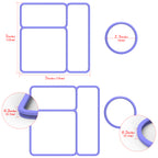 Linkidea 4 Pcs Silicone Seal Replacement, Exact Fit Lid Seal Gasket Compatible with OmieBox, Leakproof Food Safe Parts & Accessories for Bento Box (Purple)