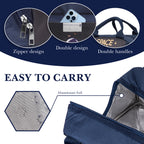 Linkidea Lunch Bag, Large Capacity Lunch Tote Bag with Hand Strap, Reusable Lunch Box Bag for Picnic, Outdoor, Compatible with B.Box, Sunhanny, Pedeco, QQKO, Xgxn Lunch Box (Navy Blue)
