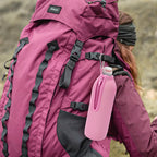 Linkidea Disposable Sport Cap Water Bottle Sleeve Compatible with 23.7 Fl Oz Arrowhead, Insulated Neoprene Plastic Bottled Water Cover with Lockable Zipper, Pink