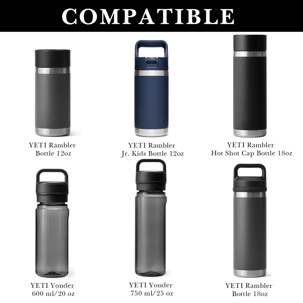 Linkidea 2 Pack Water Bottle Boot Compatible with YETI Rambler Jr. Kids 12oz, Rambler Bottle 12oz/18oz, Yonder 20oz, Silicone Anti-Slip Bottle Bottom Bumper Protector (White)
