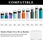 Linkidea 2 Pack Water Bottle Boot Compatible with Hydro Flask Wide Mouth 12oz/14oz/16oz/18oz/20oz, Silicone Bottle Bottom Sleeve Bumper Protector (White)