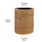 Sunglasses Desk Holder Stand Compatible with Extra Large Glasses, Rattan Weave Eyeglasses Display Storage Organizer with Plush Lined