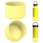 Linkidea 2 Pack Water Bottle Boot Compatible with Hydro Flask Wide Mouth 12oz/14oz/16oz/18oz/20oz, Silicone Bottle Bottom Sleeve Bumper Protector (Pineapple)